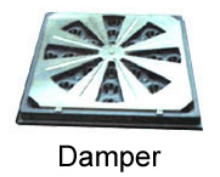 22% peforated raised floor back damper